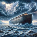 Arca de Noe en el diluvio